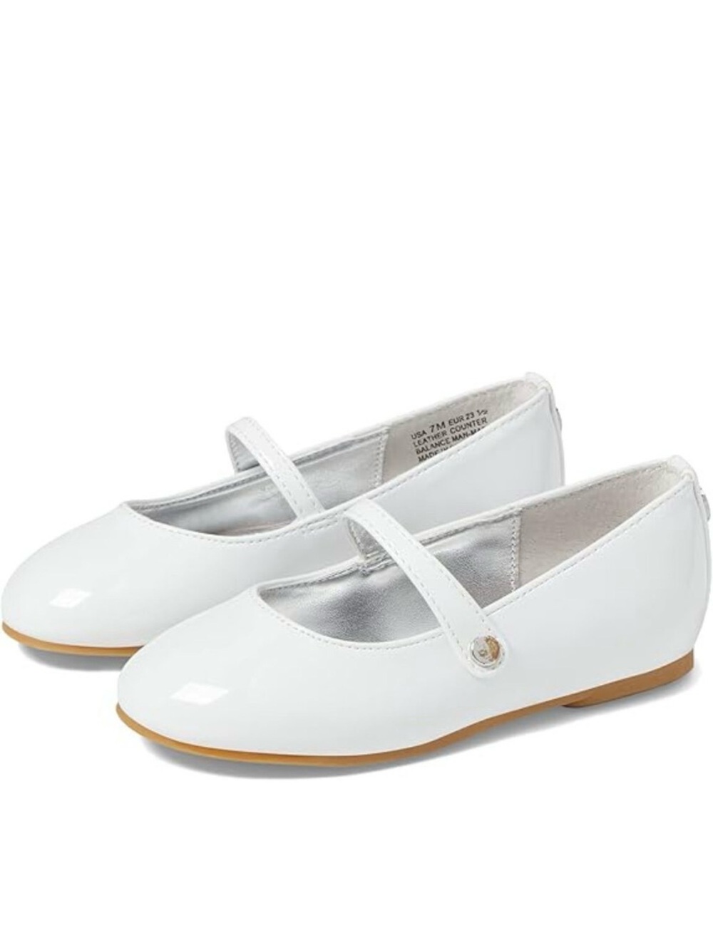 Nina White Patent Mary Jane Girls Dress Shoes